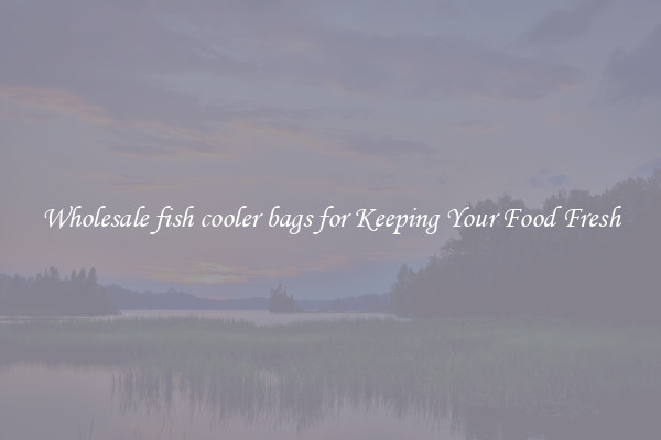Wholesale fish cooler bags for Keeping Your Food Fresh