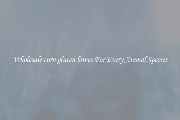 Wholesale corn gluten lowes For Every Animal Species