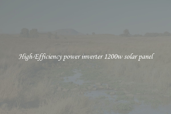 High-Efficiency power inverter 1200w solar panel