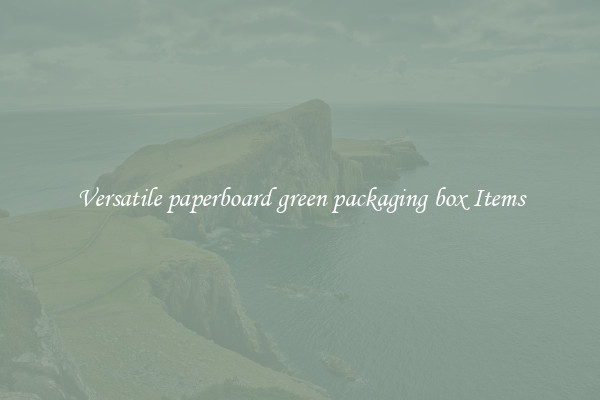 Versatile paperboard green packaging box Items