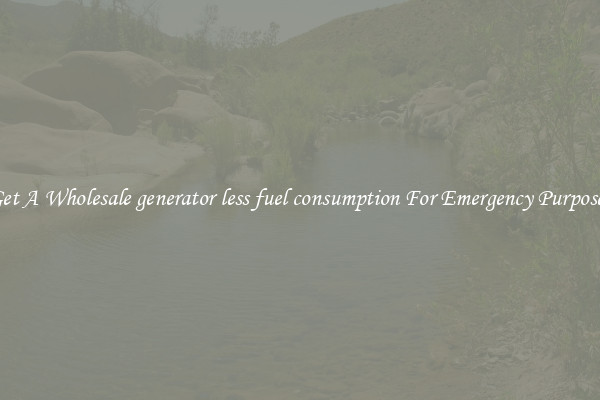 Get A Wholesale generator less fuel consumption For Emergency Purposes