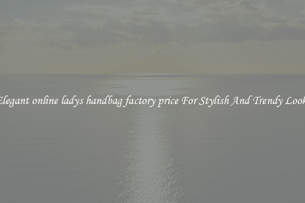 Elegant online ladys handbag factory price For Stylish And Trendy Looks