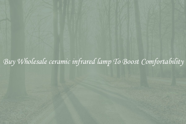 Buy Wholesale ceramic infrared lamp To Boost Comfortability