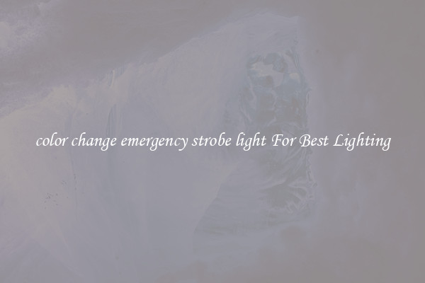 color change emergency strobe light For Best Lighting