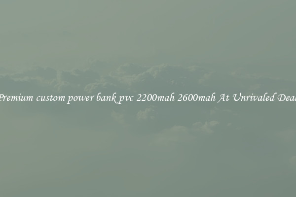Premium custom power bank pvc 2200mah 2600mah At Unrivaled Deals